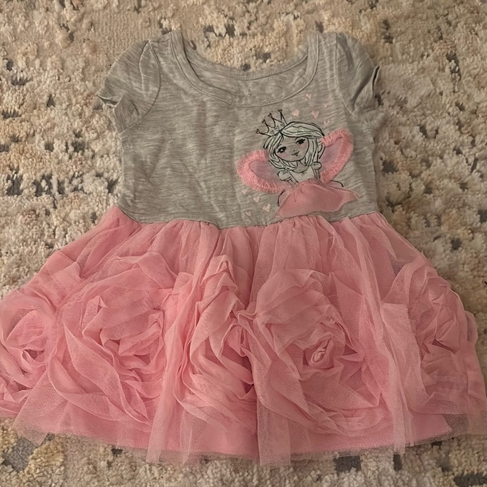 Gray and Pink Tulle Dress